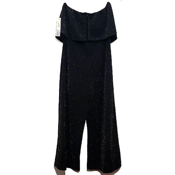 Sunset & Spring Black Metallic Strapless Jumpsuit - Picture 3 of 6